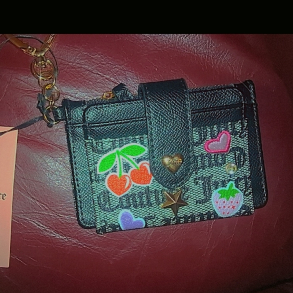 Juicy Couture Black Wallet with Colorful Accents